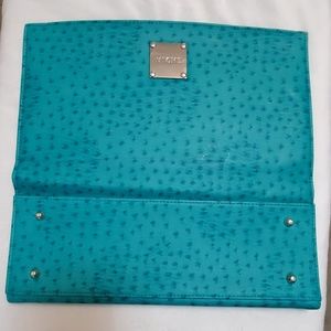 Teal Faux Ostrich Skin Miche Shell NWOT